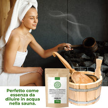 Carica l'immagine nel visualizzatore di Gallery, Detox Organica Cristalli di Mentolo Sauna 100 g - Menta pura al 100%
