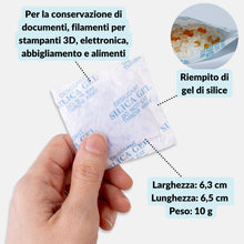 Carica l'immagine nel visualizzatore di Gallery, Lens-Aid bustine gel di silice 10 g 30 pezzi indicatore