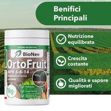 Carica l'immagine nel visualizzatore di Gallery, OrtoFruit – Concime Organo-Minerale Pellettato NPK 5-6-14 Biologico | Nutrizione Naturale e Graduale | Per Orto, Fruttet