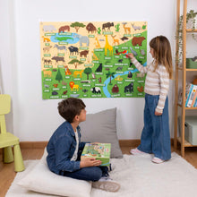 Carica l'immagine nel visualizzatore di Gallery, BONNYCO Lavagna Bambini di Feltro con 116 Figure di Animali della Giungla