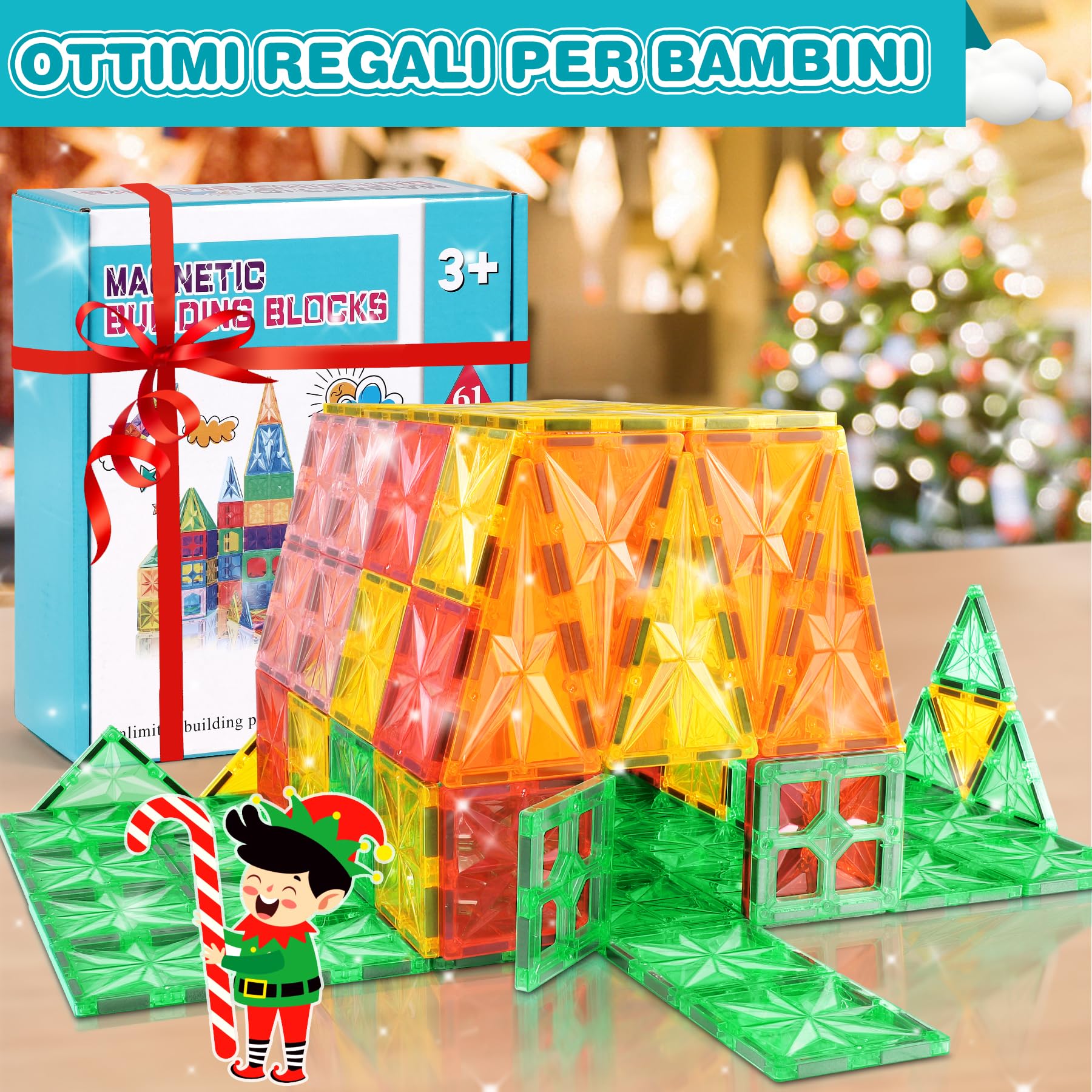 100 Pezzi Blocchi Magnetici Da Costruzione Per Bambini 3+ – Mattoncini Con Magneti N52, Personaggi E Animali