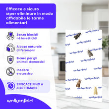 Carica l'immagine nel visualizzatore di Gallery, Wolkenfeld Trappole Farfalline Alimentari Adesive 10x – Antitarme Alimentari con Feromoni – Monitoraggio Dispensa e Cuci