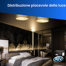 Carica l'immagine nel visualizzatore di Gallery, REV Lampada da soffitto a LED - Lampada da soffitto per camera da letto, soggiorno e cucina rotonda 30 cm con paralume i