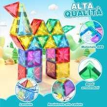 Carica l'immagine nel visualizzatore di Gallery, Lovchil Costruzioni Magnetiche per Bambini 61 Pezzi Blocchi Magnetici Giochi Bambini per 3+ Anni blocchi costruzioni magnetici Montessori per ragazzi e ragazze di 3 4 5 6 7 8 anni