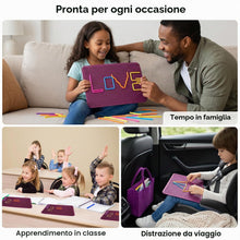 Carica l'immagine nel visualizzatore di Gallery, OMJMYY Sensory Activity Board 20 x 29.5 cm Tavola da attività Sensoriale Silicone Fidget Toy con Borsa da Viaggio e 40 C