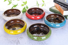 Carica l'immagine nel visualizzatore di Gallery, VanEnjoy, Vaso rotondo in ceramica smaltata per piante grasse, 18,5 cm, con foro di drenaggio, vaso per bonsai, decorazi