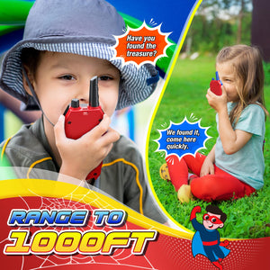 Toyokid Walkie-Talkie Bambini, Giochi Bambini 3 4 5 6 7 8 9 10 Anni Spider Walkie Talkie Regalo Bambino 3-10 Anni Giochi da Esterno per Bambini Giocattoli Bambino 3-10 Anni Regalo Compleanno Bambini
