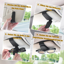 Carica l'immagine nel visualizzatore di Gallery, Porta Occhiali Auto 2 Pezzi, Magnetico Clip Portaocchiali Auto, Universal Soporte para Gafas de sol para Visera de Coche