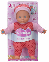 Carica l'immagine nel visualizzatore di Gallery, Nenuco- Bambola morbida 3 funzioni, emette suoni da bambino, per bambini/e da 10 mesi, Famosa 700014881