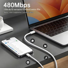 Carica l'immagine nel visualizzatore di Gallery, YISH 60W Cavo USB Type-C Ricarica Rapida - [2Pezzi-1M] Cavetto USB C Cavo Type C to Type C PD 3.0 Nylon Intrecciato Filo