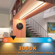 Carica l'immagine nel visualizzatore di Gallery, Velamp Reglette LED 8W, Luce sotto pensile 900 lumen, 573mm. Prolungabile fino a 120W. 3 colori di luce selezionabili: l