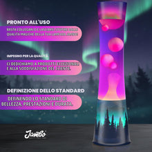 Carica l'immagine nel visualizzatore di Gallery, Jambo Aurora Decal Liquid Motion Lamp (liquido viola, cera bianca)