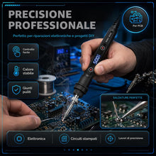 Carica l'immagine nel visualizzatore di Gallery, Kit Saldatore 80W,Saldatore Elettrico con Display LED e Temperatura Regolabile 180-500°C,Kit Saldatura 15 in1 con 5 Punt