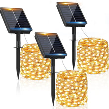 Carica l'immagine nel visualizzatore di Gallery, Luci Solari Esterno【3 Pacchi】12+2M 120LED Luci Solari da Giardino