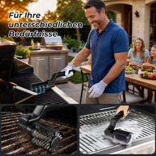 Carica l'immagine nel visualizzatore di Gallery, Spazzola elettrica senza fili, spazzola elettrica per barbecue, testina in acciaio inox max 350 giri/min, angolo regolab