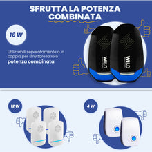 Carica l'immagine nel visualizzatore di Gallery, Pest Whisperer - Repellente Ultrasuoni per Topi Professionale - Dissuasore per Topi - Repellente Topi, Ratti, Scarafaggi, Formiche, Ragni e Insetti - Potenza Combinata 16 W - Non Tossico - 2 Unità