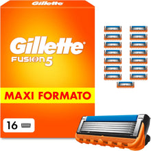 Carica l'immagine nel visualizzatore di Gallery, Gillette Lamette Fusion 5, 16 Cartucce per Rasoio Barba Uomo, Multicolore