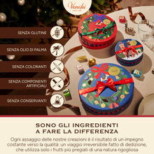 Carica l'immagine nel visualizzatore di Gallery, Venchi, Cofanetto Natale con 16 Mini Blend Fondenti, Cioccolato fondente al 60%, 75% e 90%, Edizione Limitata, 47 Gr, Senza Glutine, Senza Coloranti e Conservanti, Vegano, Idea Regalo Natale