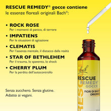 Carica l'immagine nel visualizzatore di Gallery, RESCUE Remedy, Giallo Acceso, 20 Millilitri, per la Salute mentale, con Alcol di Uva, Essenze della Miscela Rescue