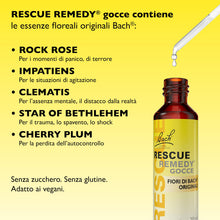 Carica l'immagine nel visualizzatore di Gallery, RESCUE Remedy, Giallo Acceso, 20 Millilitri, per la Salute mentale, con Alcol di Uva, Essenze della Miscela Rescue