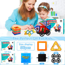 Carica l'immagine nel visualizzatore di Gallery, AOUVT 56 Pcs Costruzioni Magnetiche，Costruzioni Magnetiche Giochi Bambini，Divertente Giocattolo da Costruzione Educativo，Scelta Regalo Perfetta per Ragazzi e Ragazze dai 3 Agli 8 Anni