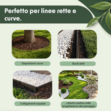 Carica l'immagine nel visualizzatore di Gallery, GARDENIX Bordo per prato, facile da installare, in plastica, nero, 5,15 m, bordatura per aiuole senza scavo, in plastica