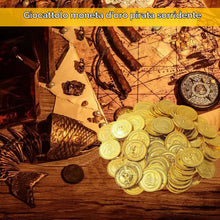 Carica l'immagine nel visualizzatore di Gallery, Binnan 100 Pezzi Plastica Gioco Denaro Gettoni, Monete Finte, Monete d'oro dei Pirati, Onete in Oro Pirata per Bambini i