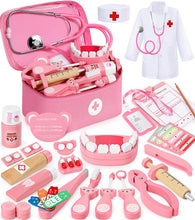 Carica l&#39;immagine nel visualizzatore di Gallery, Ophy Valigetta Dottore Bambini, kit Dottoressa Bambina per Ragazze e Ragazzi di 3, 4, 5Anni, Kit Medico Giocattolo con Stetoscopio, Kit Dottore Bambino,Gioco di Ruolo per bambina estivo Performance