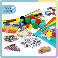 Carica l&#39;immagine nel visualizzatore di Gallery, Smowo® Kit Lavoretti Creativi per Bambini - Grande Set di Bricolage con Scovolini e Materiale Vari, Ideale per Ragazze e Ragazzi