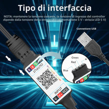Carica l'immagine nel visualizzatore di Gallery, CERRXIAN Mini Controller Bluetooth RGB, Controller per luci a LED Bluetooth USB 5V, per Striscia RGB 2835 5050 COB