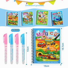 Carica l'immagine nel visualizzatore di Gallery, JoyPlus 4 Pezzi Libro di Pittura ad Acqua con 4 Penna Acqua, Libri da Colorare per Bambini, Riutilizzabili Libro Magico 