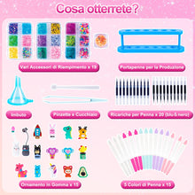 Carica l&#39;immagine nel visualizzatore di Gallery, FGZU Kit Creativo per Creare Penne Carine, Lavoretti Creativi per Bambini idee Regalo per Bambina 6 7 8 9 10 Anni, Set di Penne di Cancelleria per Bambini, Giochi Bambina 4-12 Anni