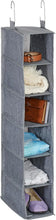Carica l'immagine nel visualizzatore di Gallery, Relaxdays Organizer Armadio da Appendere Salvaspazio, 6 Ripiani, 92 x 15,5 x 30 cm, Porta Vestiti Interno, Grigio