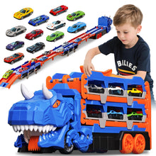 Carica l'immagine nel visualizzatore di Gallery, Sternstunde Camion Giocattolo Per Bambini, Con 12 Auto Da Corsa Macchinine Per Bambini, Auto Giocattolo Portatile Camion