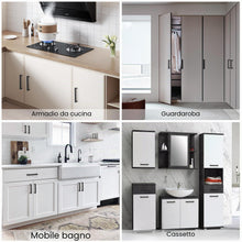 Carica l'immagine nel visualizzatore di Gallery, Vortix 15 maniglie per mobili in acciaio inox nero opaco, distanza tra i fori di 160 mm, design moderno, per mobili da c