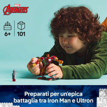 Carica l'immagine nel visualizzatore di Gallery, LEGO Marvel Mech di Iron Man contro Ultron 76307
