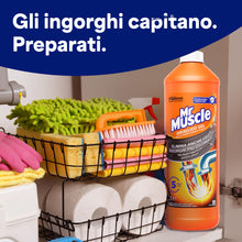 Carica l'immagine nel visualizzatore di Gallery, Mr Muscle Idraulico Gel, Disgorgante Professionale Forte, 3 Pezzi x 1000 ml