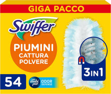 Carica l'immagine nel visualizzatore di Gallery, Swiffer Duster, Ricariche Piumini Catturapolvere, 54 Panni, Giga Pack