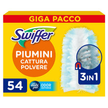 Carica l'immagine nel visualizzatore di Gallery, Swiffer Duster Piumini Cattura Polvere, 54 Piumini, Cattura e Intrappola Polvere e Sporco, Raggiunge I Punti più Difficili della Casa, Giga Formato
