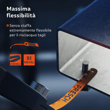 Carica l'immagine nel visualizzatore di Gallery, Presch Mini Seghetto per Metallo flessibile 300mm - a mano 3 in 1 con lama - Impugnatura regolabile - Piccola sega per f