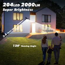 Carica l'immagine nel visualizzatore di Gallery, Pxwaxpy 1 Pezzi-Luce Solare LED Esterno [204LED] Lampada Solare da Esterno con Sensore di Movimento, IP65 Impermeabile F