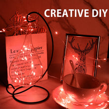 Carica l'immagine nel visualizzatore di Gallery, Luci LED a Batteria, Gcstnn 2Pcs 3M 30LED Catena Luci Stringa con Timer, IP65 Impermeabile Filo Rame Fata Ghirlanda Lumi