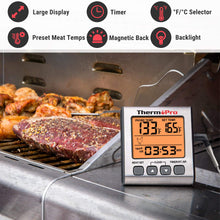 Carica l'immagine nel visualizzatore di Gallery, ThermoPro TP16S Termometro digitale per carne, ottimo per grigliare e barbecue, con modalità timer intelligente e retroilluminazione
