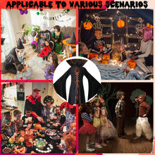 Carica l&#39;immagine nel visualizzatore di Gallery, PABTID Costume da Vampiro per Bambina e Ragazza Halloween Dress Up Party Travestimento Gotico Victorian Vampira Cosplay Carnevale Festa a Tema Vampiro (140)