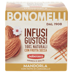 Bonomelli Infusi Gustosi, Mandorla e Caramello, Confezione da 20 Filtri, Gusto Raffinato ed Equilibrato, da Gustare a Caldo o a Freddo (20g)
