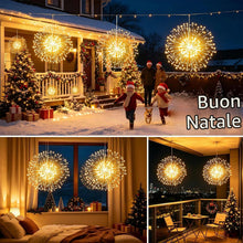 Carica l'immagine nel visualizzatore di Gallery, Joycome 2 Pezzi 198 LED Luci Fuochi d'Artificio Batteria - Bianco Caldo