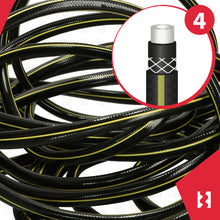 Carica l'immagine nel visualizzatore di Gallery, KOTARBAU® Tubo dell’acqua da giardino da 1/2", 30 m, 4 strati, flessibile in PVC rinforzato, anti-torsione, nero, profes