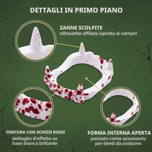 Carica l'immagine nel visualizzatore di Gallery, Denti da Vampiro con Effetto Sangue, Denti Vampiro Realistici per Costume Halloween, Denti Dracula Cosplay