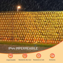 Carica l'immagine nel visualizzatore di Gallery, THKFUL Rete luminosa da esterno, 6 x 3 m 408LED Luci Nette Alimentazione Plug-In,impermeabile rete luminosa da interno t