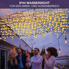 Carica l'immagine nel visualizzatore di Gallery, 600 LED 15M Tenda Luminosa Natale, Cascata Luci Esterna Interno. IP44 Impermeabile con 8 Modalità per Festa,Giardino e M